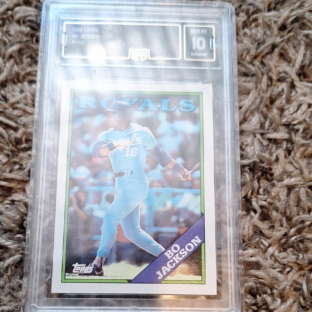 Topps Bo Jackson Baseball Card - Blue and White